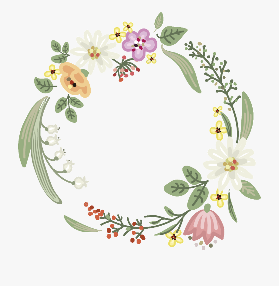 Flower Garland Vector at Collection of Flower Garland
