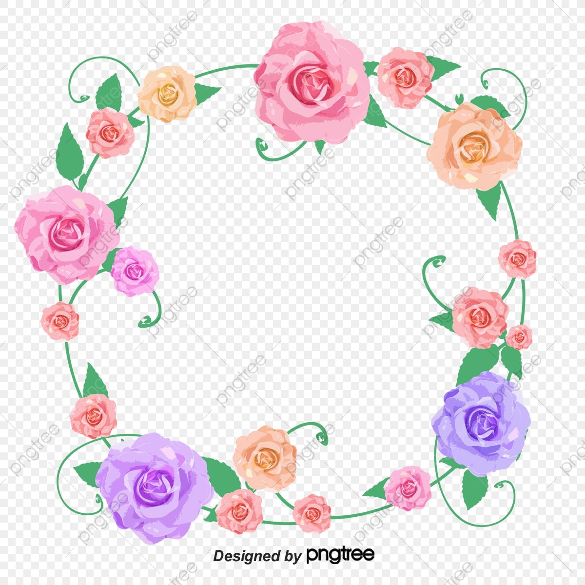 Flower Garland Vector at Collection of Flower Garland