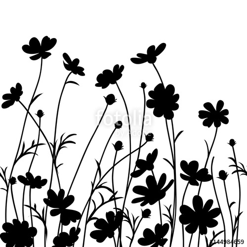 Flower Silhouette Vector at Collection of Flower