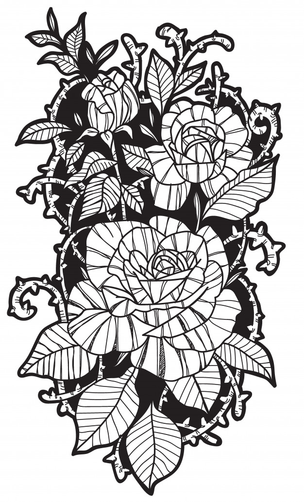Flower Tattoo Vector at Collection of Flower Tattoo Vector free for personal use