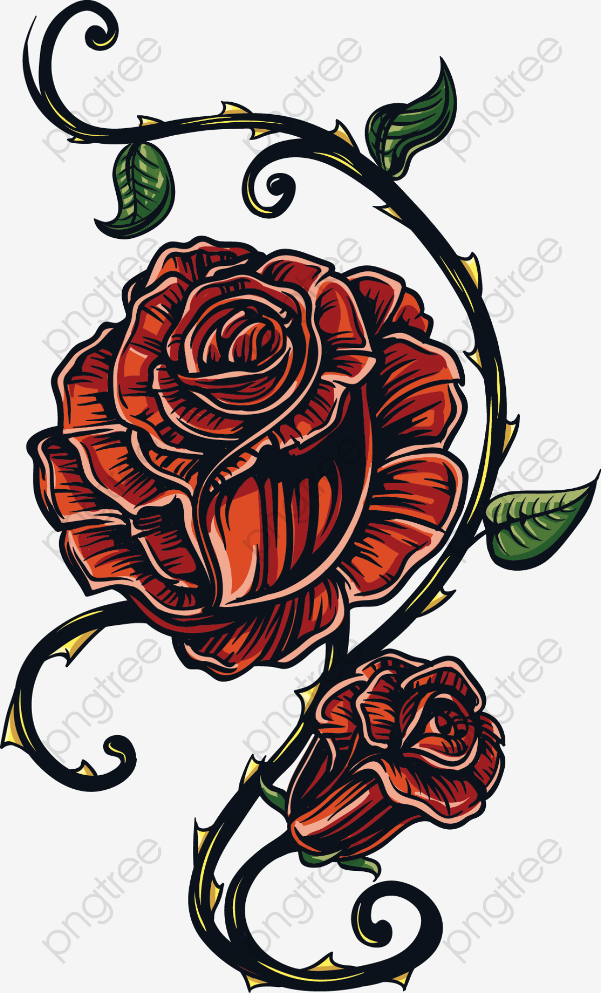 Flower Tattoo Vector at Collection of Flower Tattoo Vector free for personal use