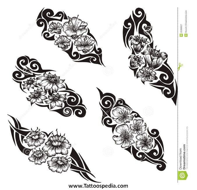Flower Tattoo Vector at Collection of Flower Tattoo Vector free for personal use