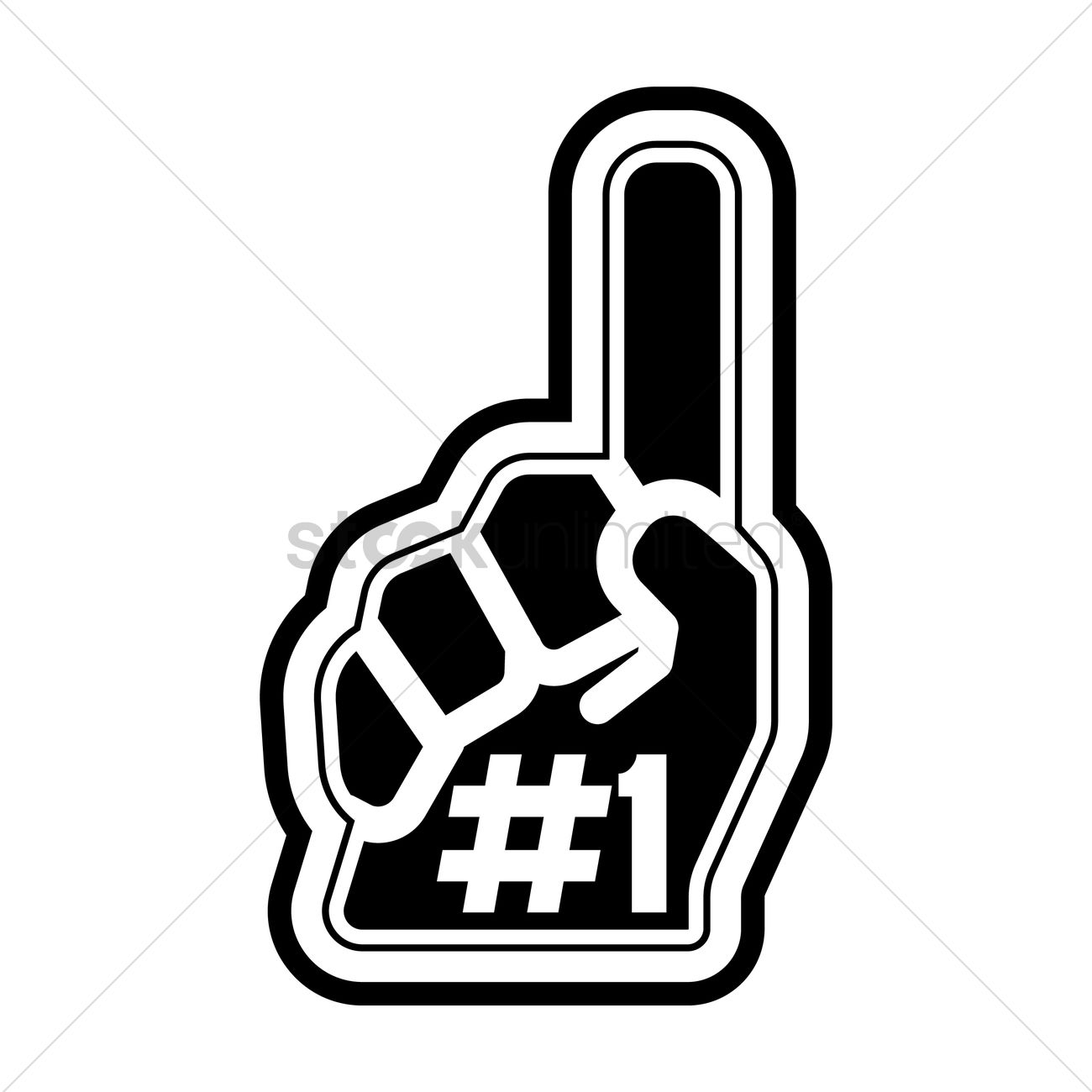 Foam Finger Vector at Collection of Foam Finger