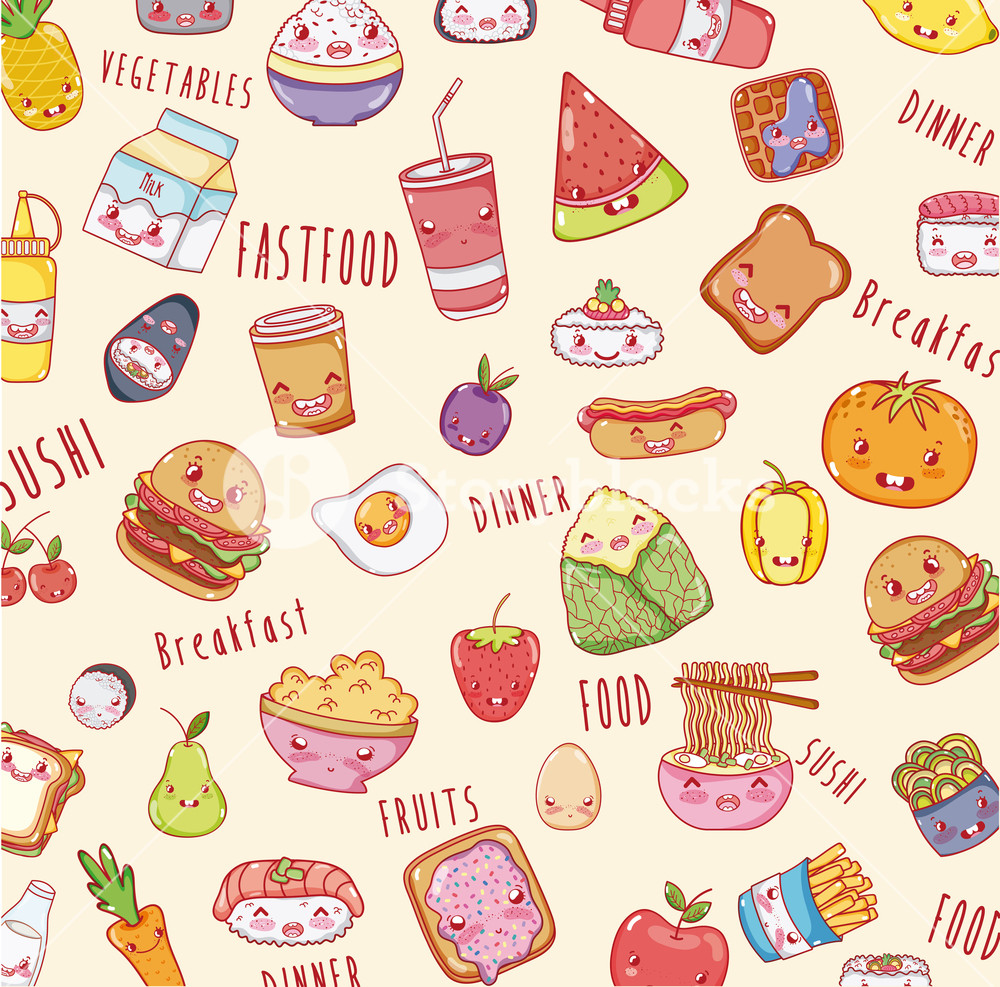Food Background Vector at Collection of Food