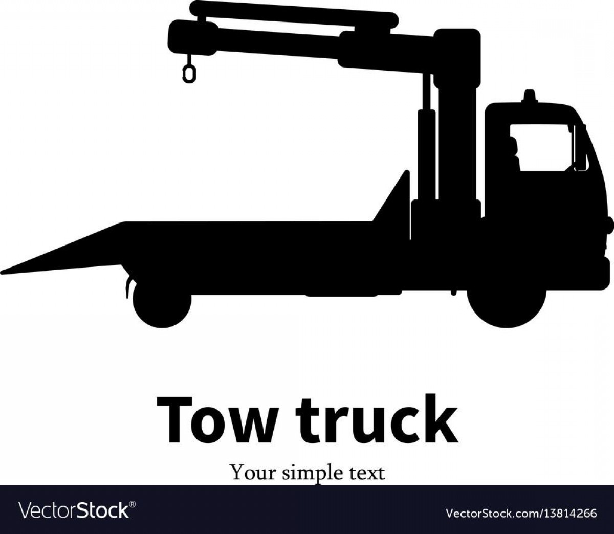 Flatbed Tow Truck Vector at Collection of Flatbed Tow