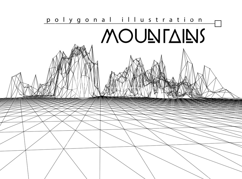 Geometric Mountain Vector at Collection of Geometric
