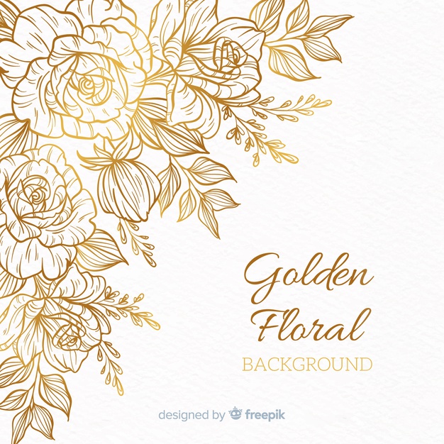 Gold Floral Vector at Collection of Gold Floral