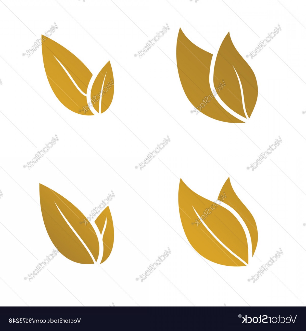 Gold Leaf Vector at Collection of Gold Leaf Vector