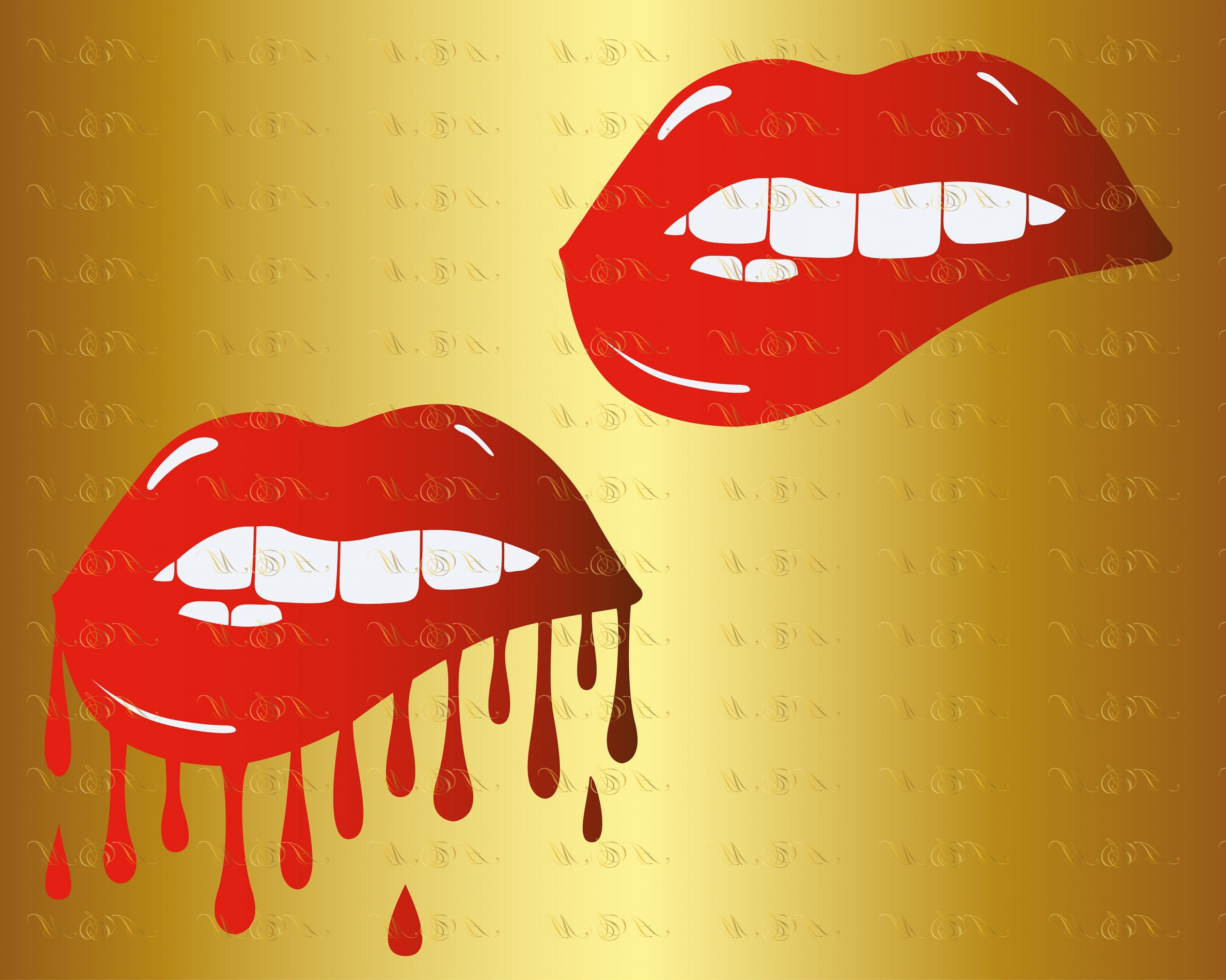Gold Lips Vector at Collection of Gold Lips Vector
