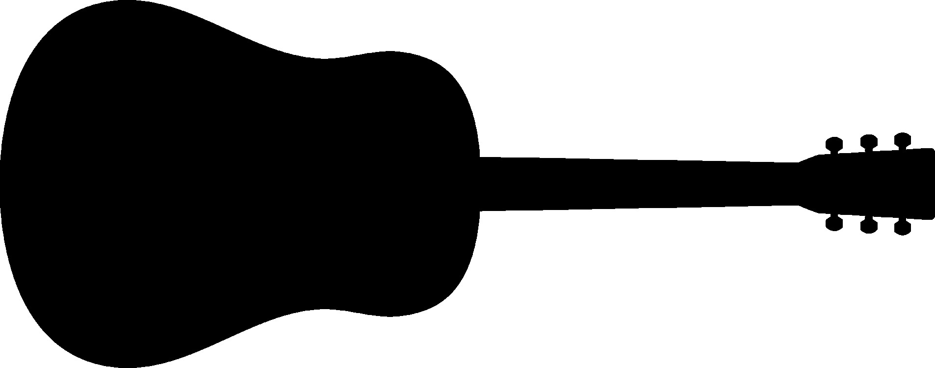 Guitar Silhouette Vector at Collection of Guitar