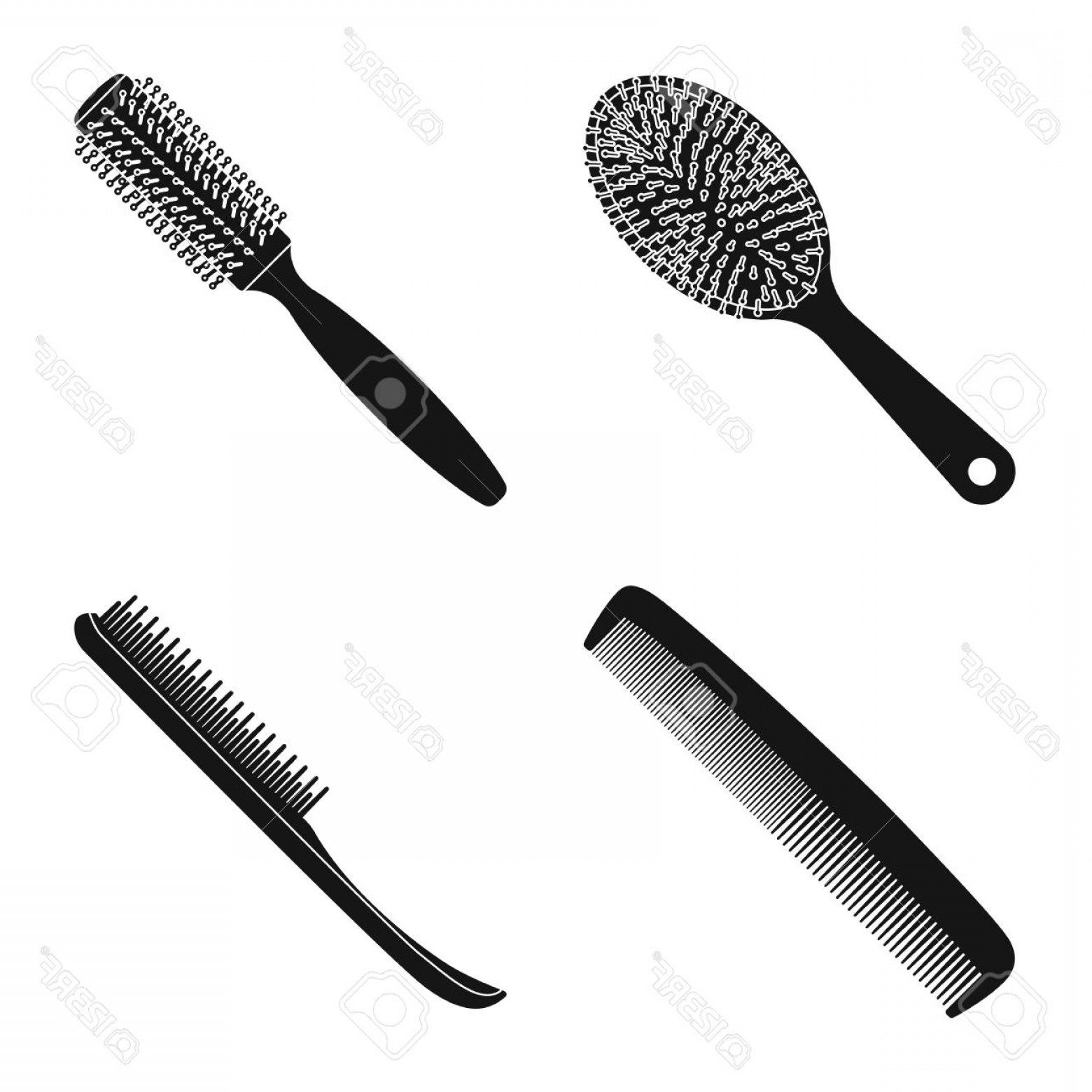 Hair Brush Vector at Collection of Hair Brush Vector