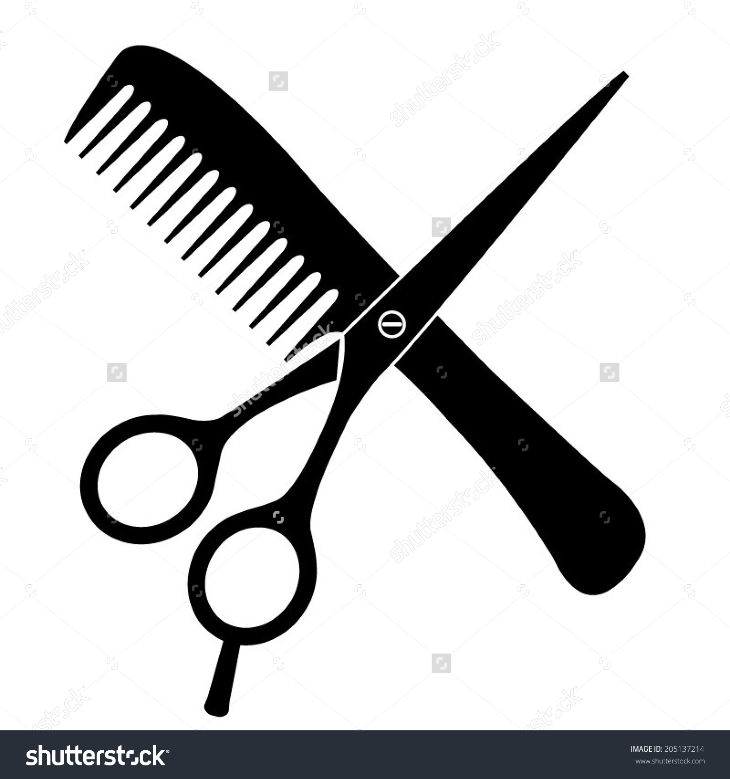 Hair Cutting Scissors Vector at Collection of Hair