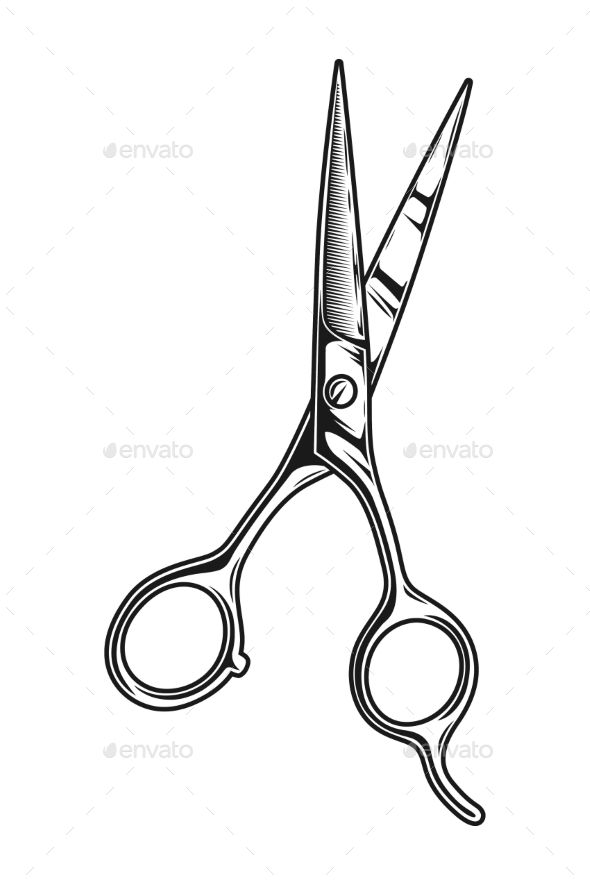 Hair Cutting Scissors Vector at Collection of Hair