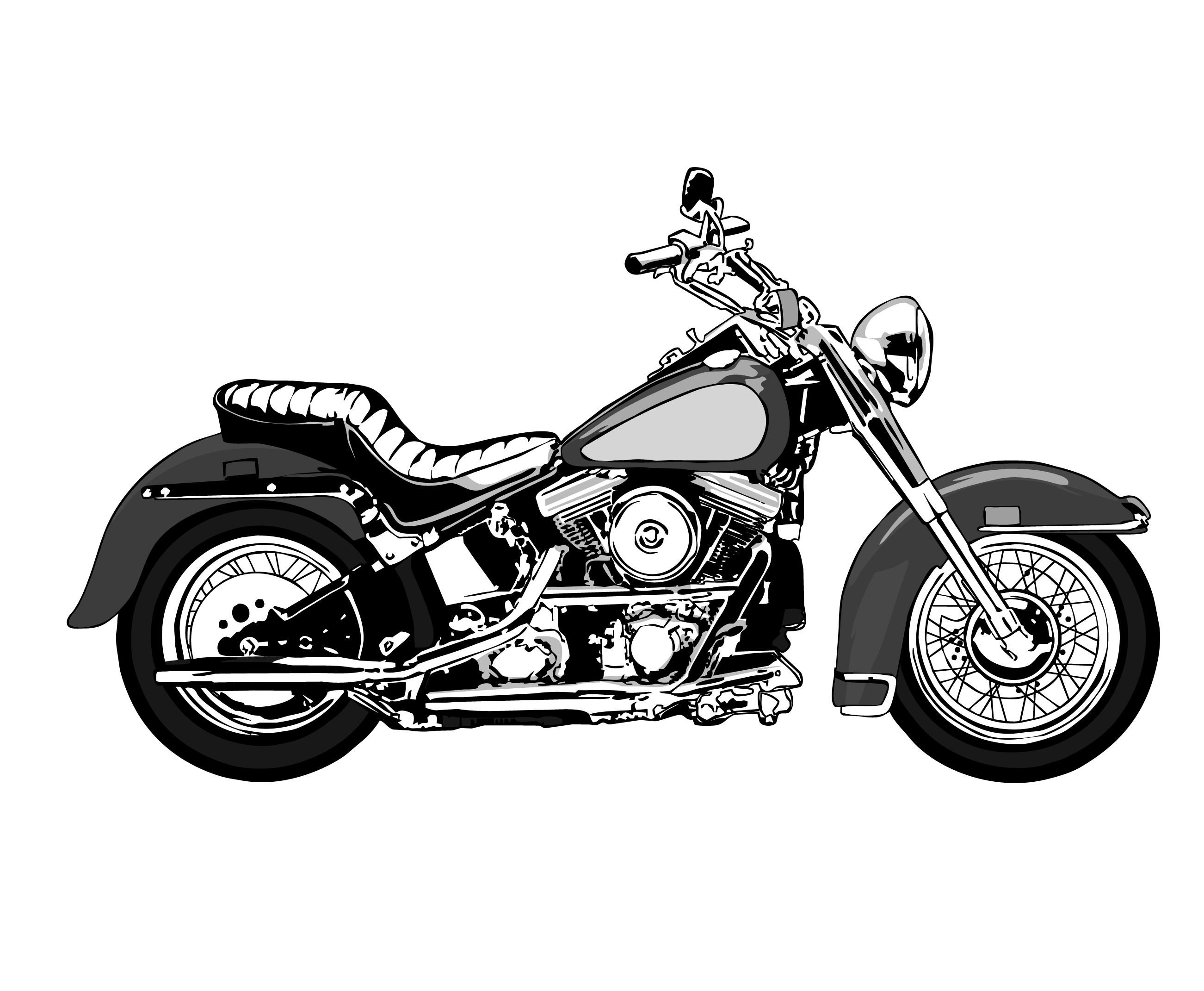 Harley Davidson Motorcycle Vector at Collection of