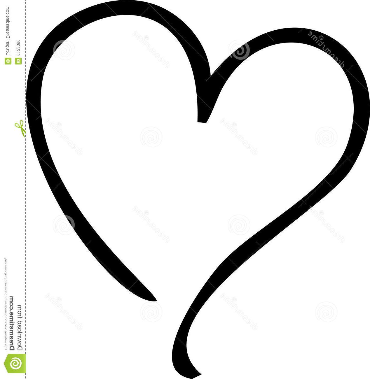 Heart Outline Vector at Collection of