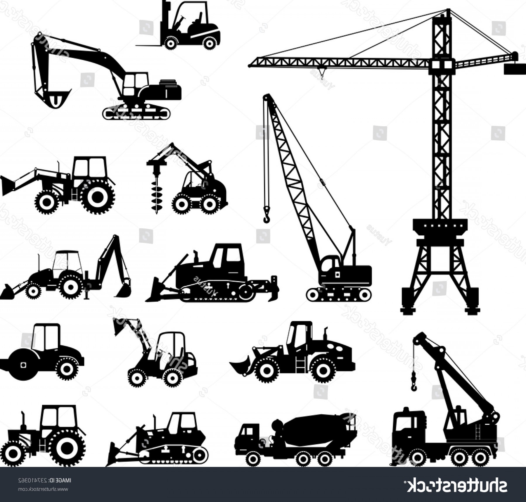 Heavy Equipment Vector at Collection of Heavy