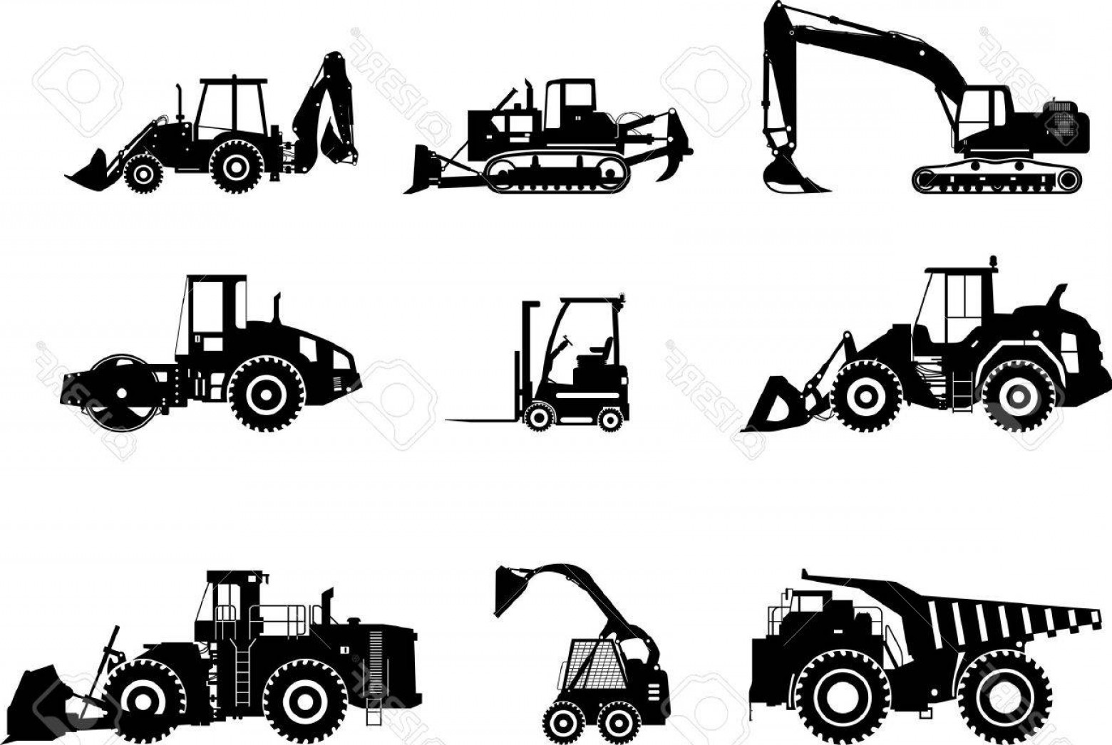 Heavy Equipment Vector at Collection of Heavy