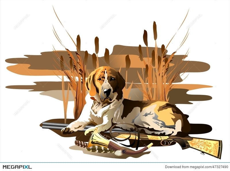 Hunting Dog Vector at Collection of Hunting Dog