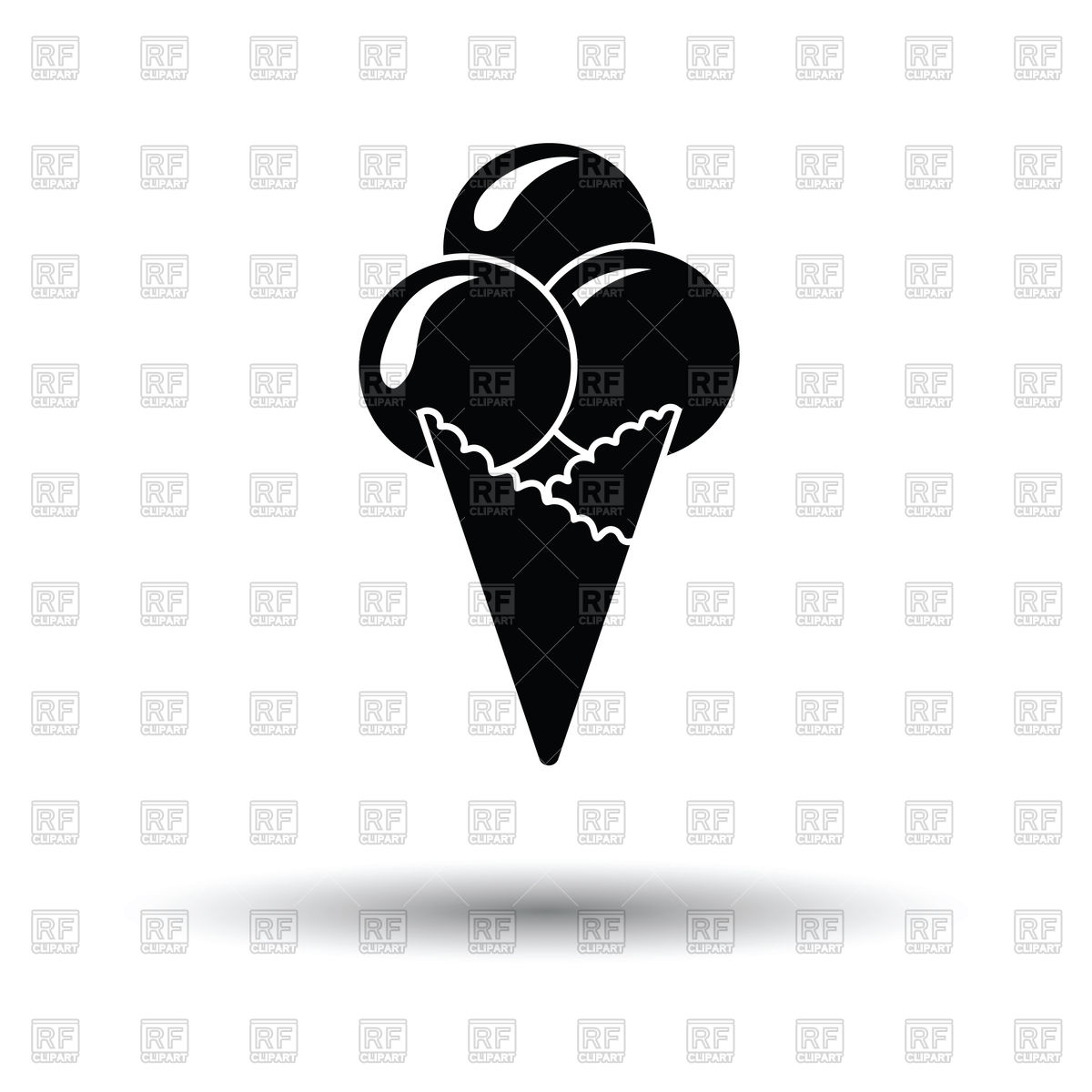 Ice Cream Silhouette Vector at Collection of Ice