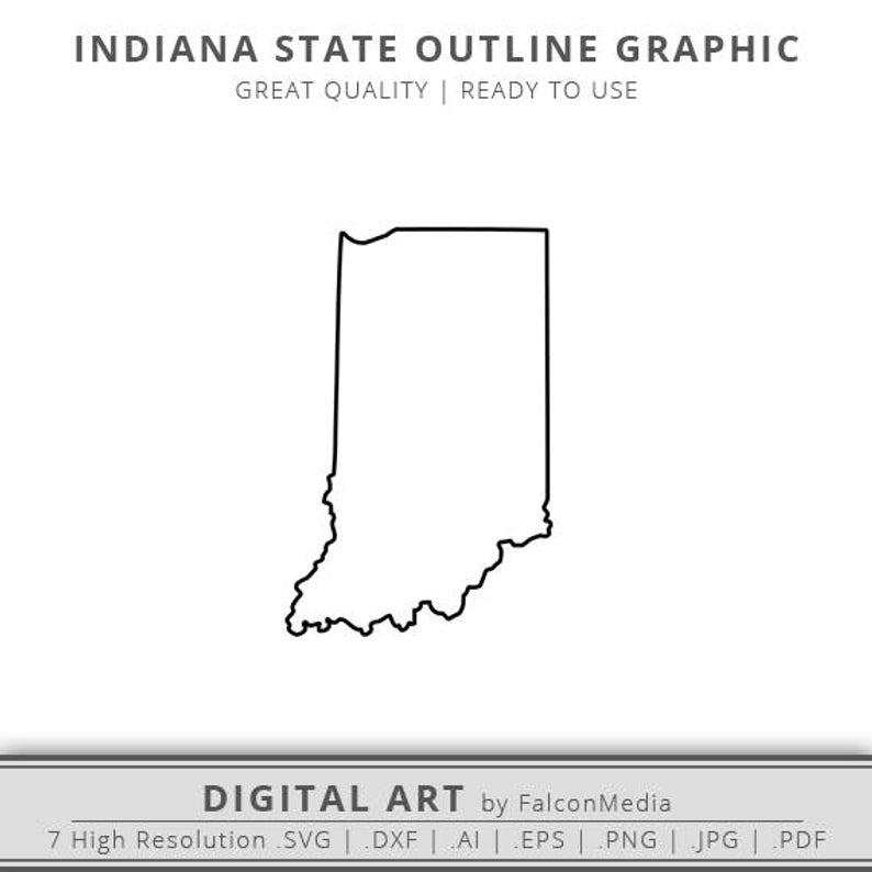 Indiana State Outline Vector at Collection of Indiana