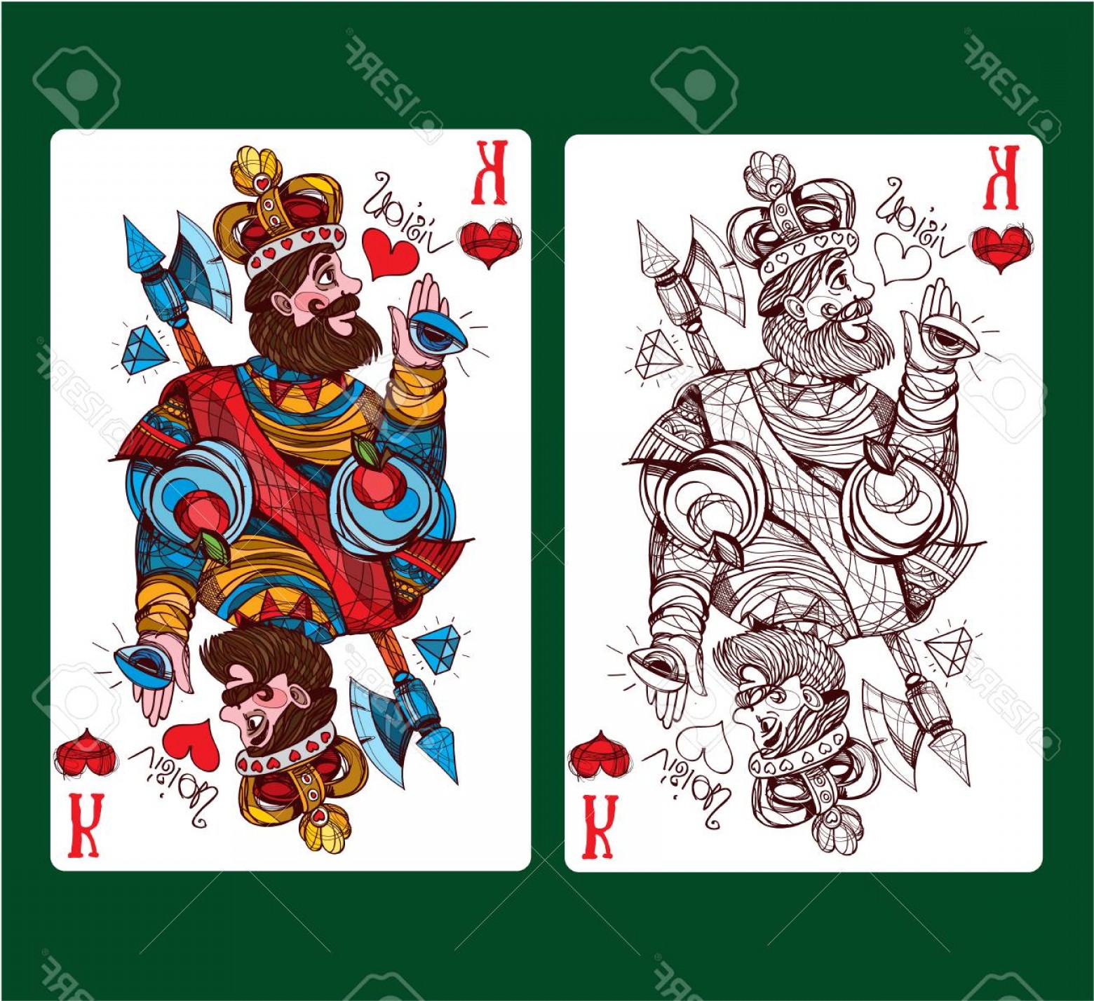 King Playing Card Vector at Collection of King
