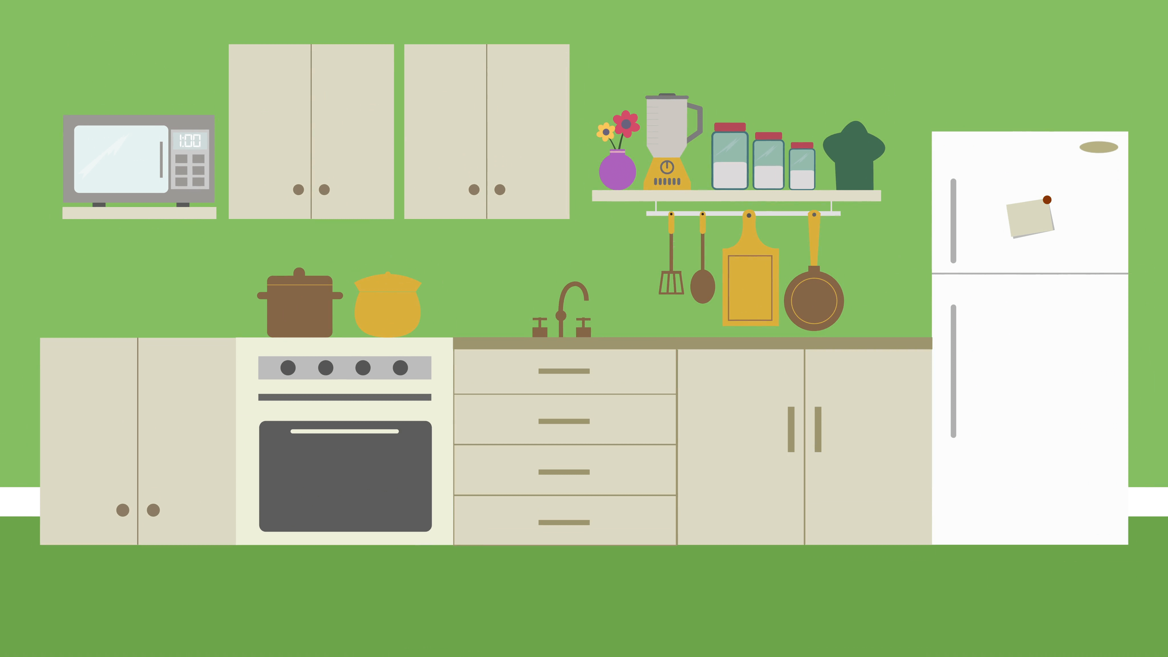 Kitchen Background Vector at Collection of Kitchen