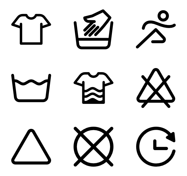 Laundry Symbols Vector at Collection of Laundry