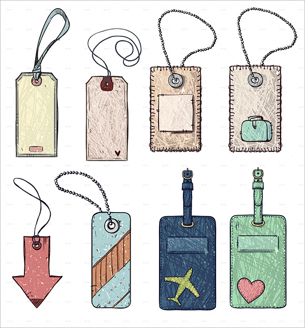 Luggage Tag Vector at Collection of Luggage Tag