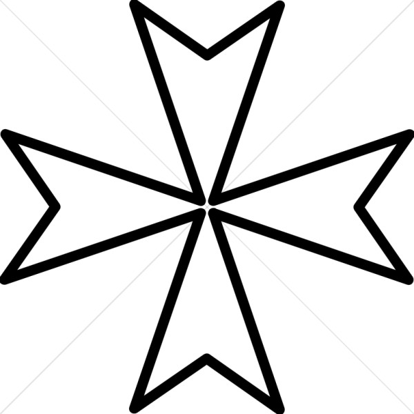 Maltese Cross Outline Vector at Collection of Maltese