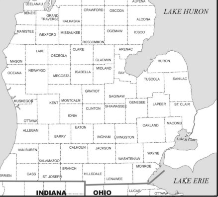 Michigan County Map Vector at Vectorified.com | Collection of Michigan