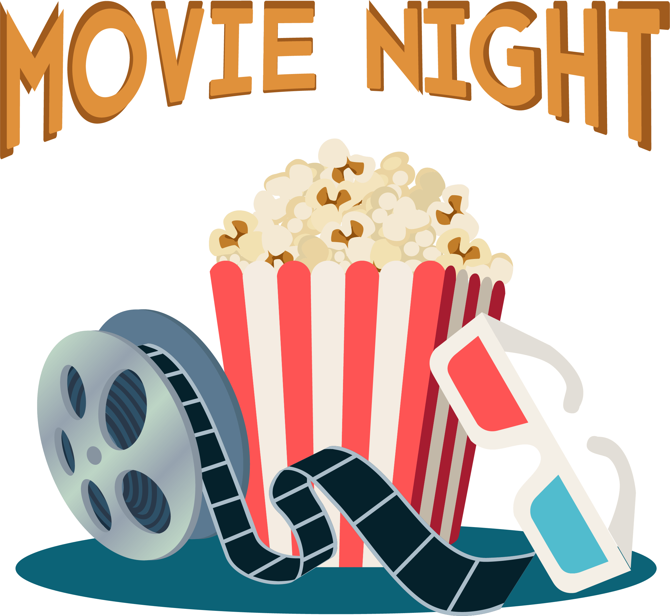 Movie Night Vector at Collection of Movie Night