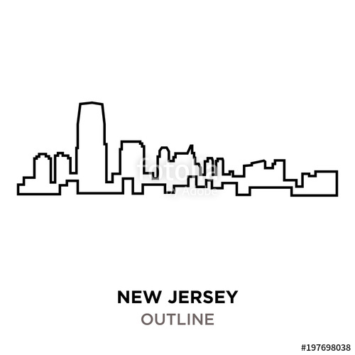 New Jersey Outline Vector at Collection of New Jersey