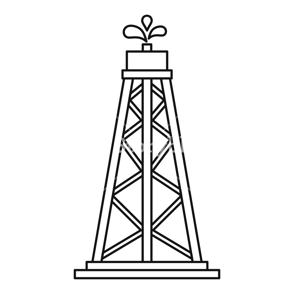 Oil Tower Vector at Collection of Oil Tower Vector