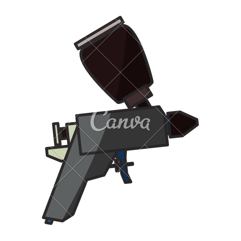 Paint Gun Vector at Collection of Paint Gun Vector