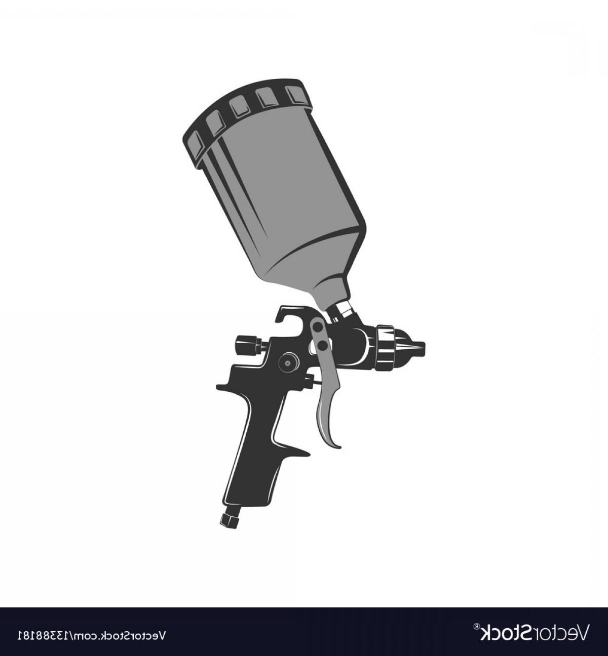 Paint Spray Gun Vector at Collection of Paint Spray