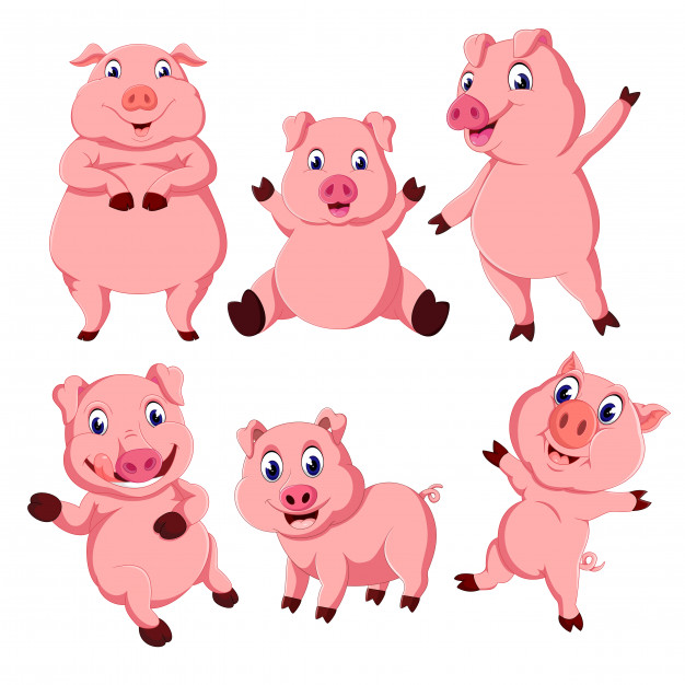 Pig Cartoon Vector at Collection of Pig Cartoon