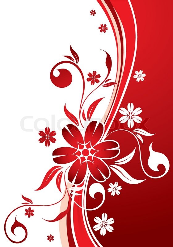 Red Floral Vector at Collection of Red Floral Vector