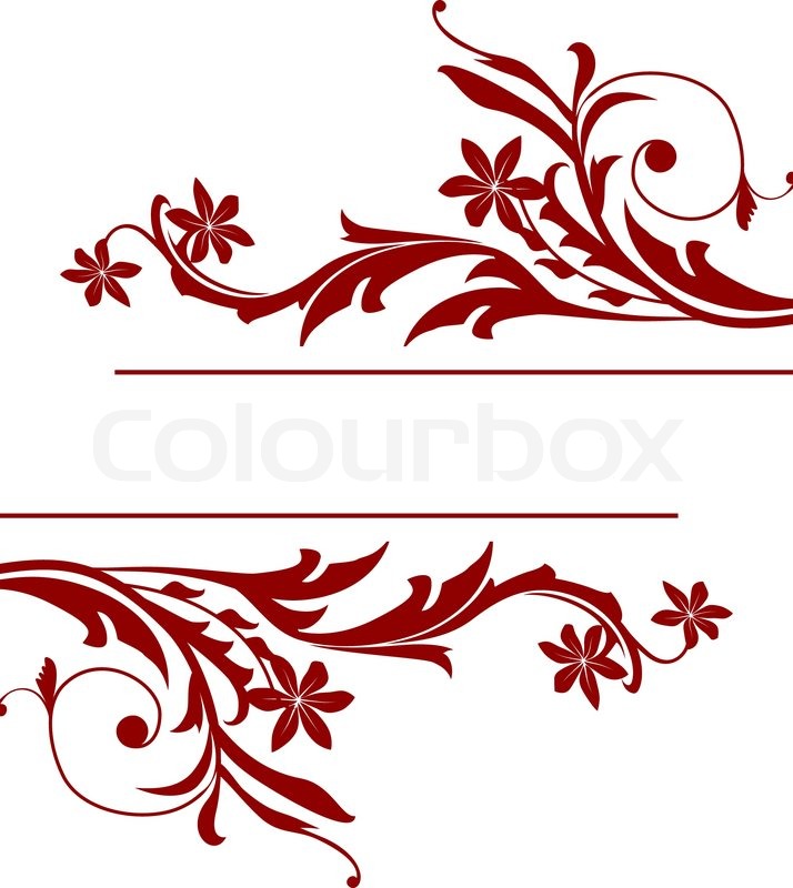 Red Floral Vector at Collection of Red Floral Vector
