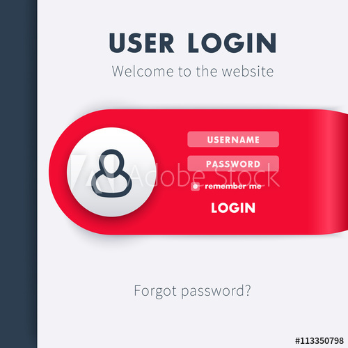 Red Vector Login at Collection of Red Vector Login