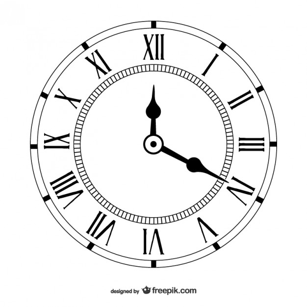 Roman Numeral Clock Face Vector at Collection of