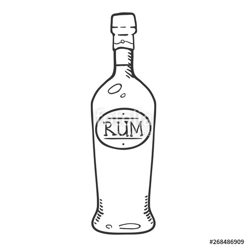 Rum Bottle Vector at Collection of Rum Bottle Vector