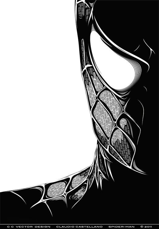 Spiderman Vector Black And White at Collection of