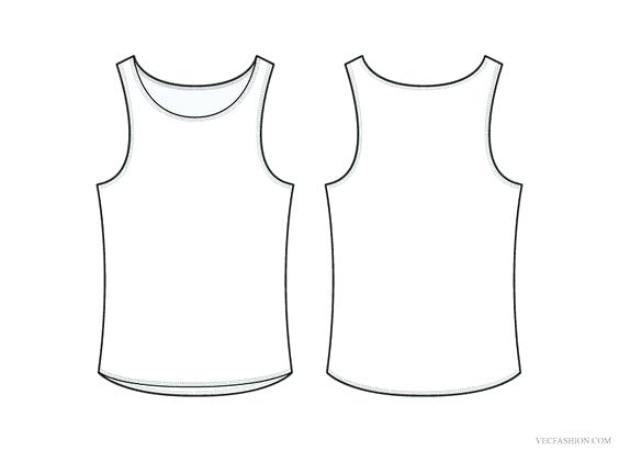 Tank Top Template Vector at Vectorified.com | Collection of Tank Top