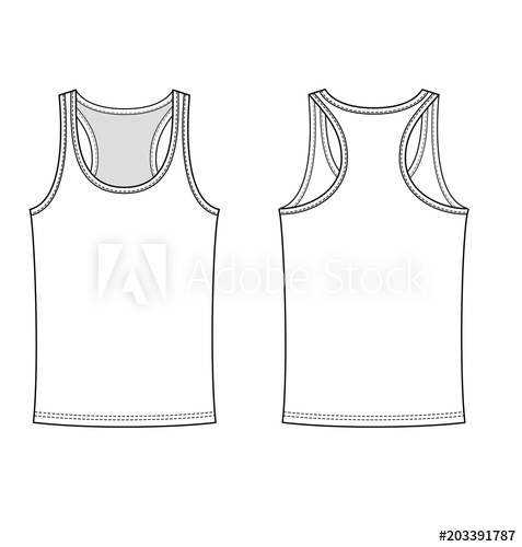 Tank Top Template Vector at Vectorified.com | Collection of Tank Top
