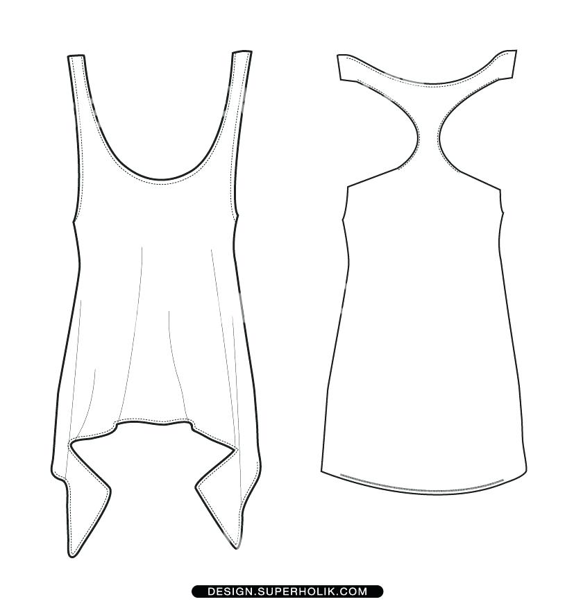 Tank Top Template Vector at Collection of Tank Top Template Vector free for