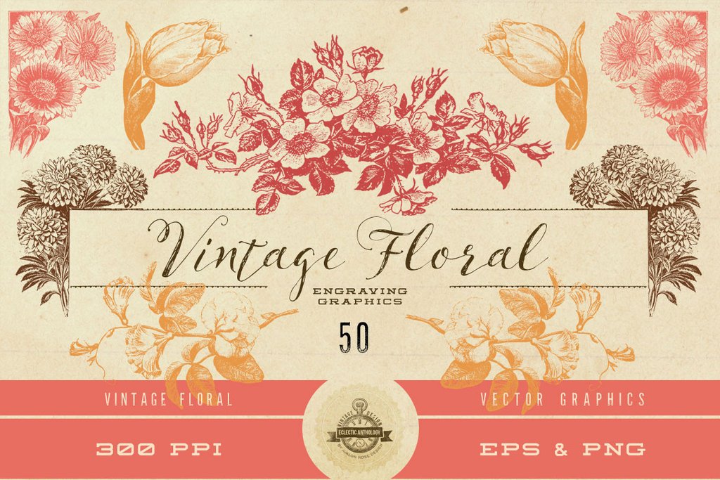 Vintage Flower Vector at Collection of Vintage Flower