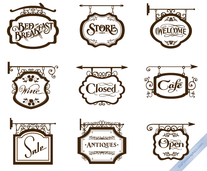 Vintage Sign Vector at Vectorified.com | Collection of Vintage Sign