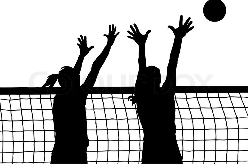 Volleyball Silhouette Vector at Collection of