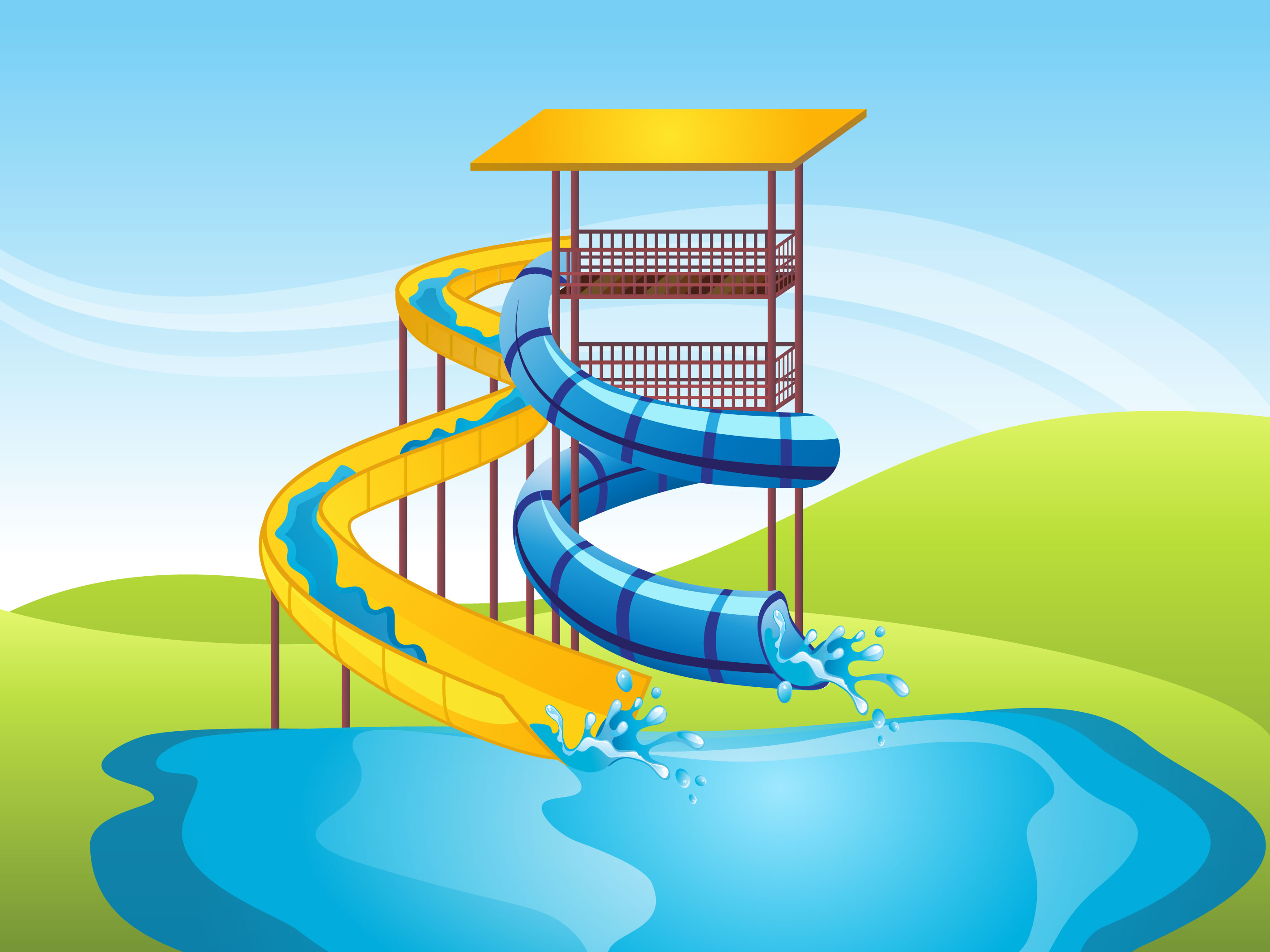 Water Slide Vector at Collection of Water Slide