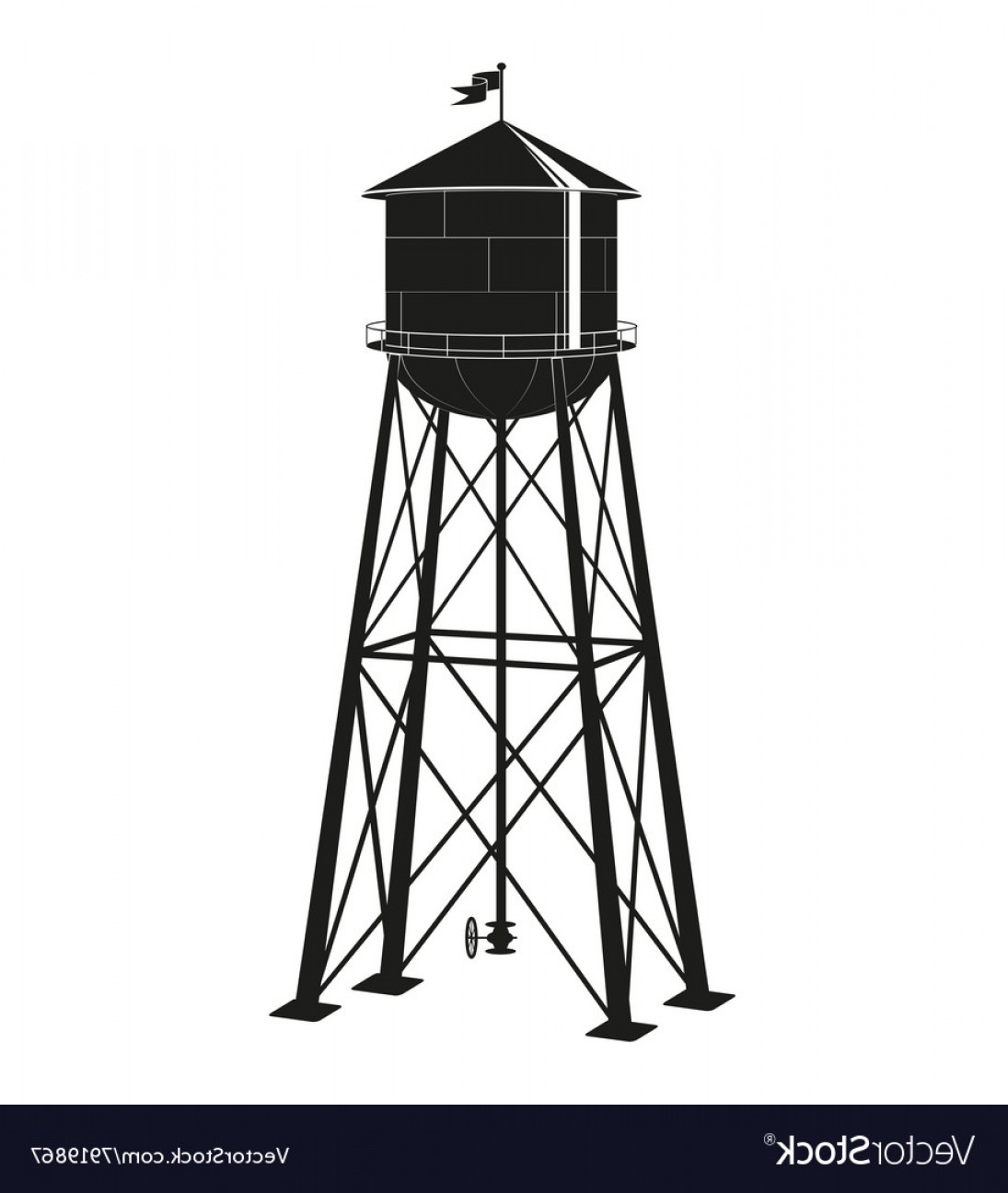 Water Tower Vector at Collection of Water Tower